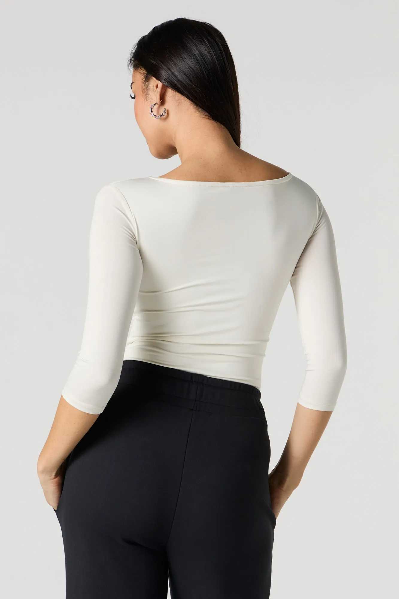Contour Boat Neck Half Sleeve Bodysuit sold by Urban Planet product image thumbnail 4