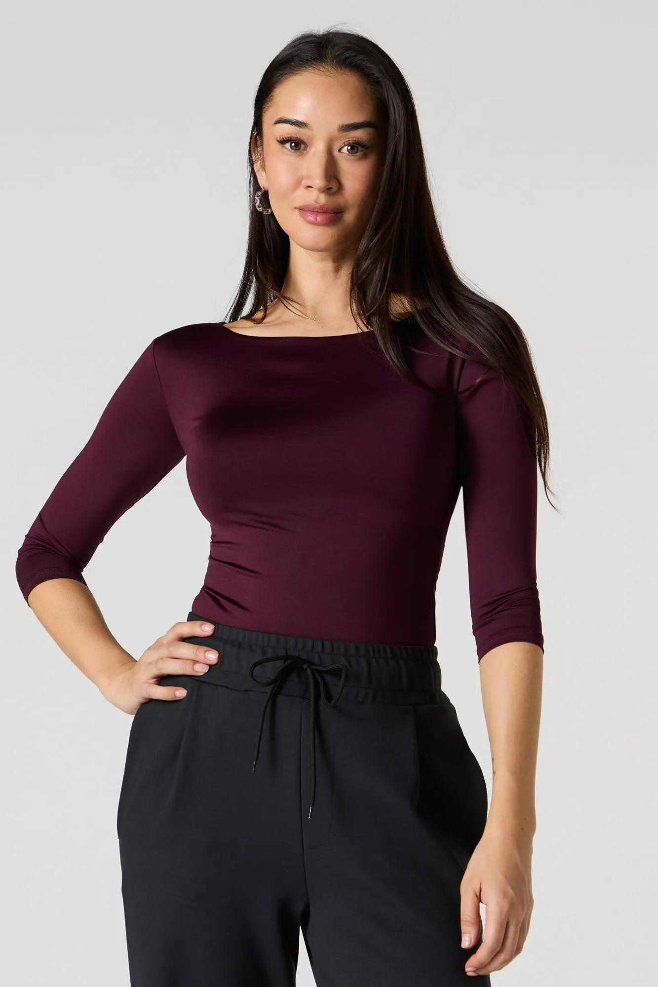 Contour Boat Neck Half Sleeve Bodysuit sold by Urban Planet product image thumbnail 5