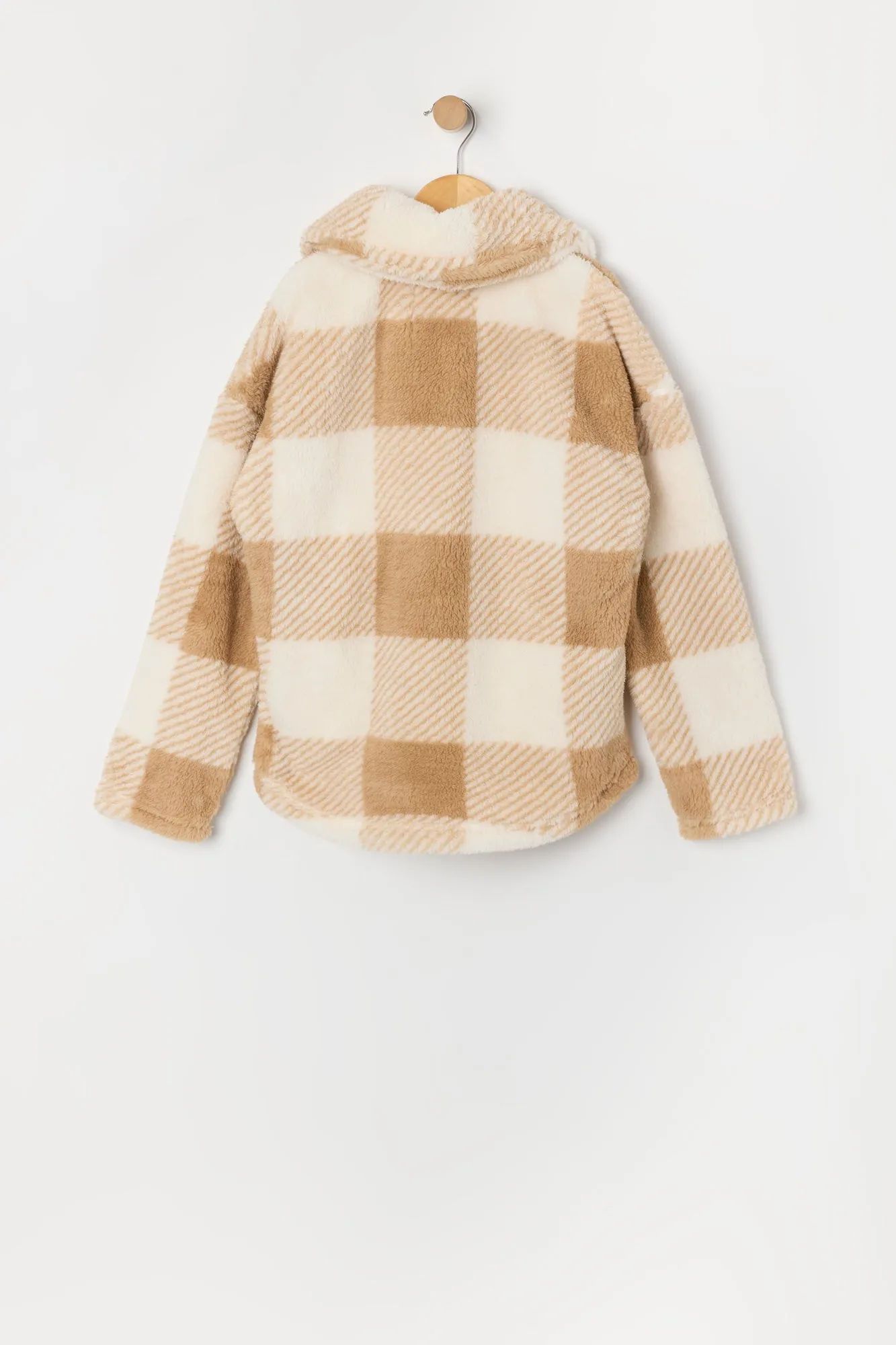 Blouson-chemisier en Sherpa à carreaux pour fille sold by Urban Planet product image thumbnail 4