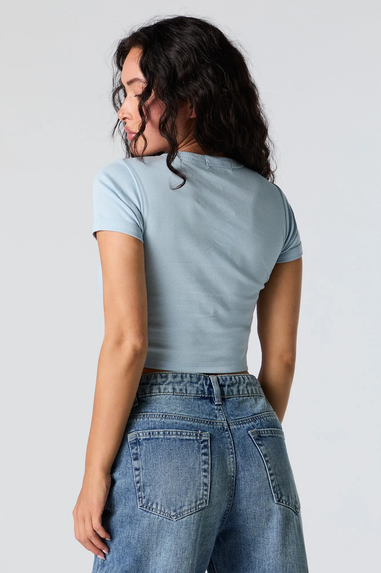 T-shirt ultracourt à imprimé Miami sold by Urban Planet product image thumbnail 2