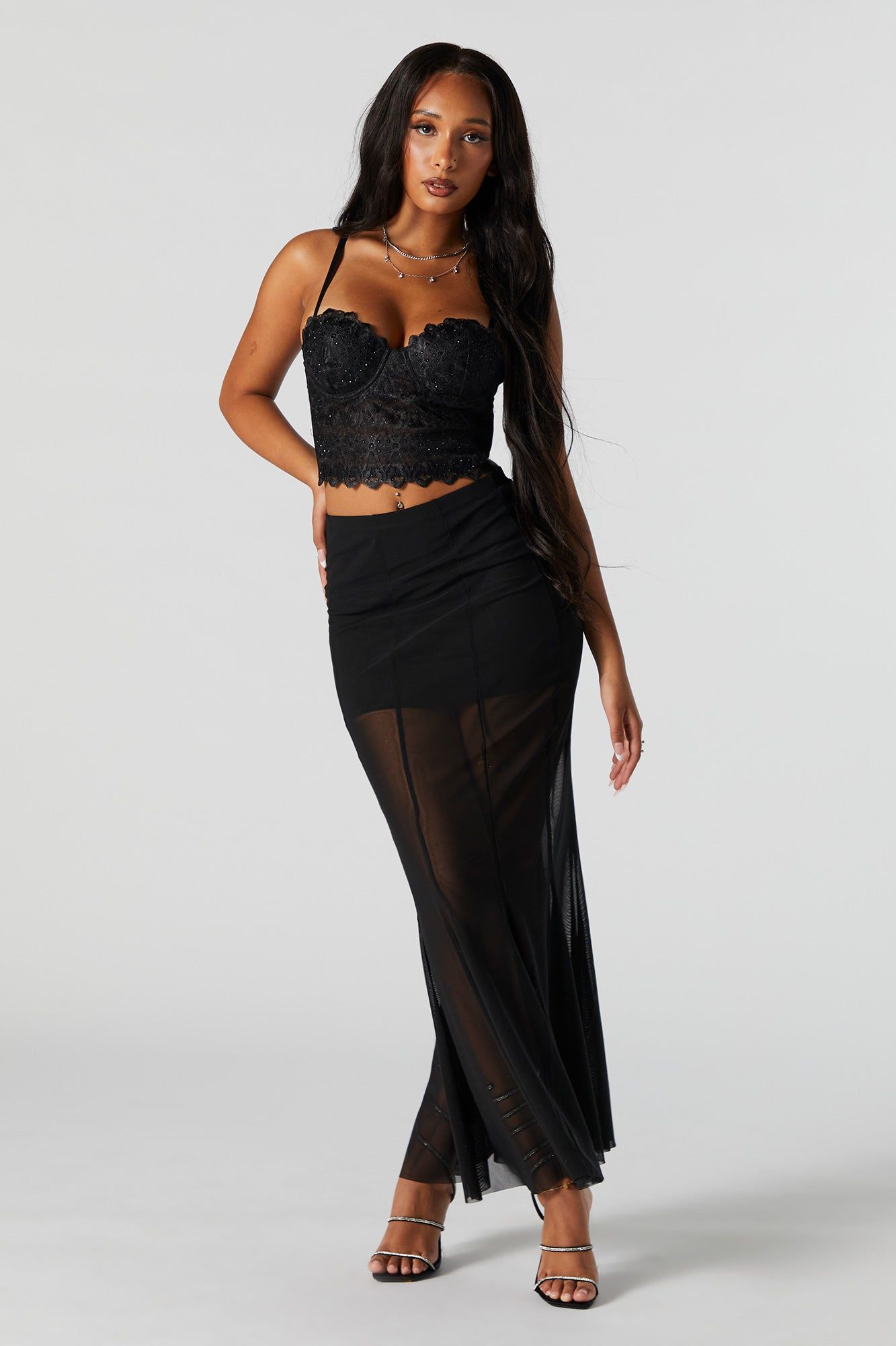 Bustier en dentelle avec paillettes sold by Urban Planet product image thumbnail 3