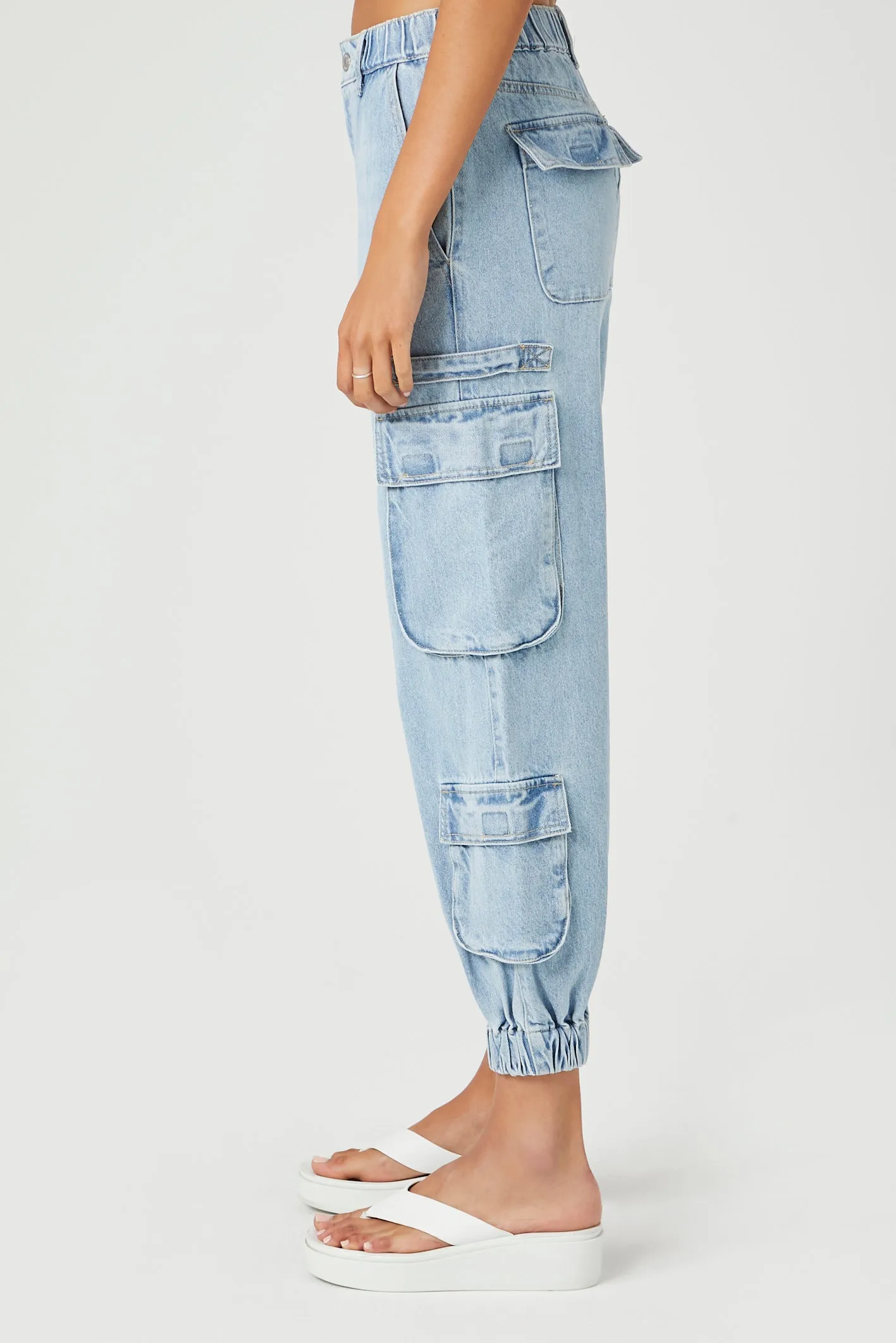 High Rise Denim Cargo Jogger sold by Urban Planet product image thumbnail 3