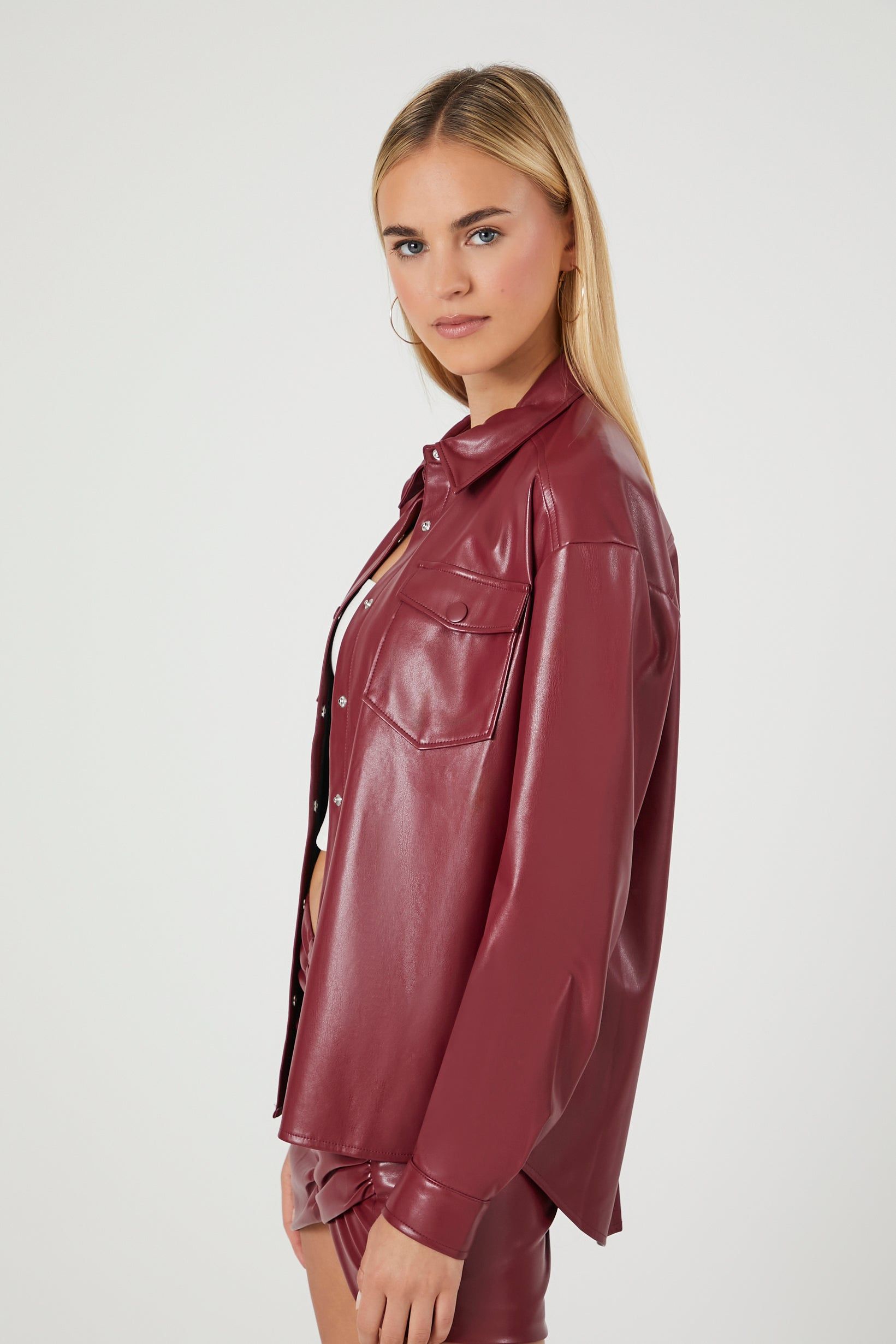 Faux Leather Shacket sold by Urban Planet product image thumbnail 2