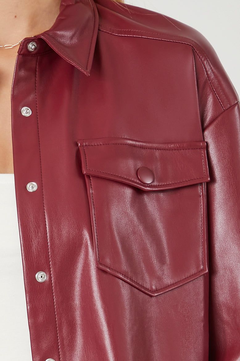 Faux Leather Shacket sold by Urban Planet product image thumbnail 5