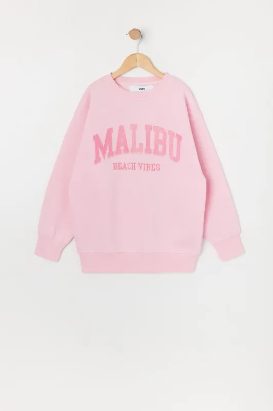 Girls Malibu Beach Graphic Oversized Sweater sold by Urban Planet