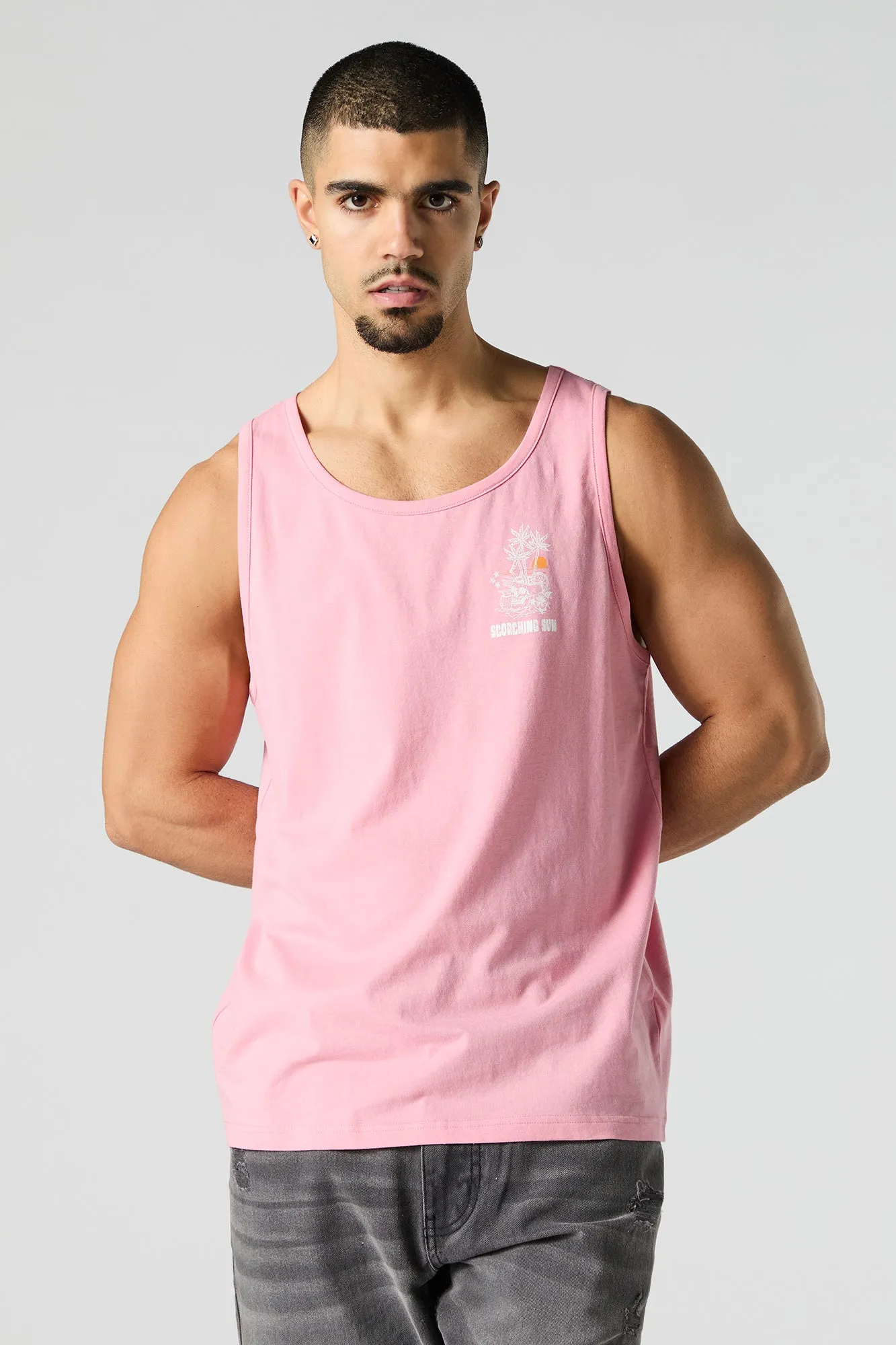 Tropical Time Graphic Tank sold by Urban Planet