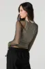 Fishnet Rhinestone Long Sleeve Top sold by Urban Planet