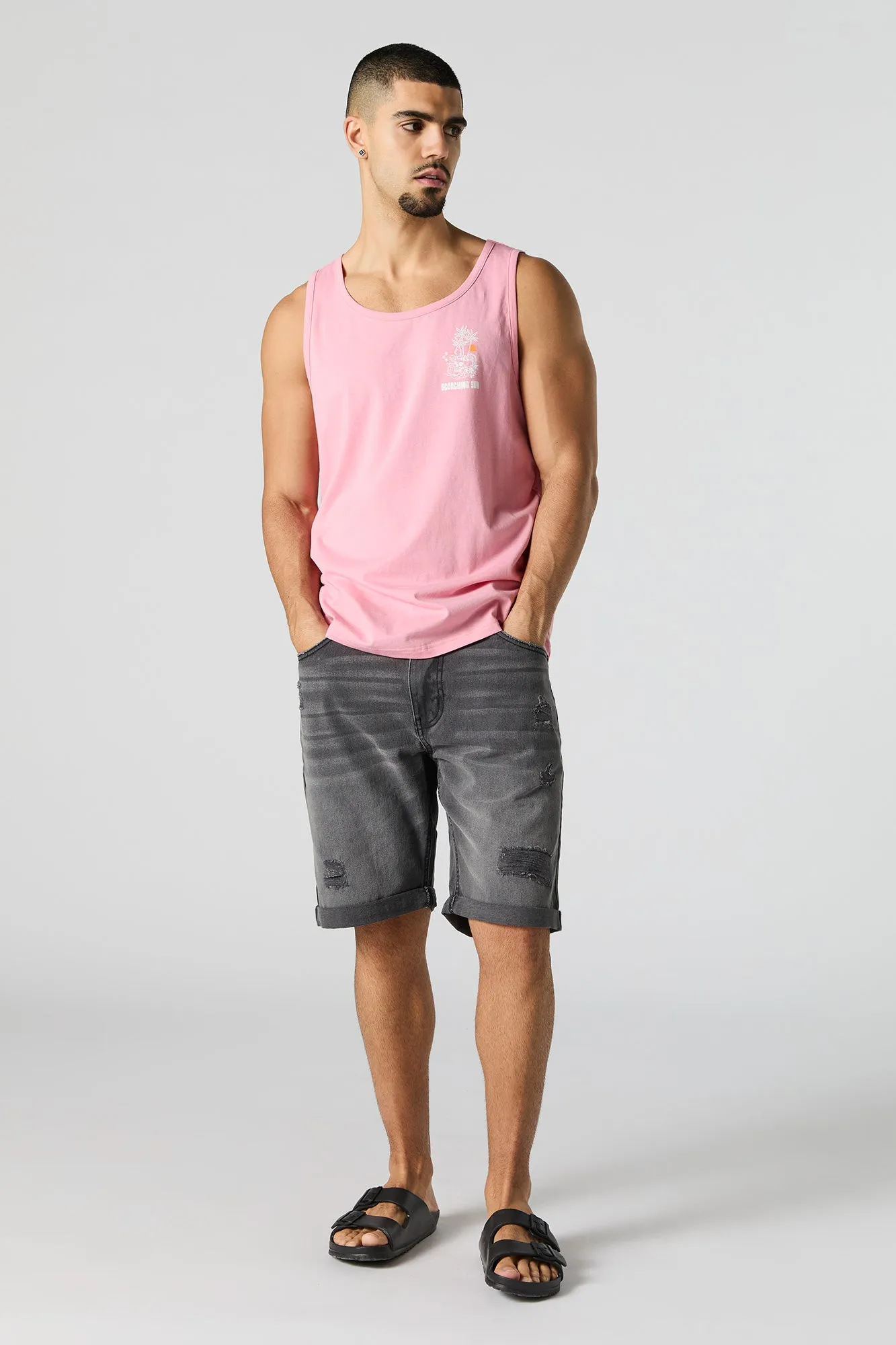 Tropical Time Graphic Tank sold by Urban Planet product image thumbnail 3