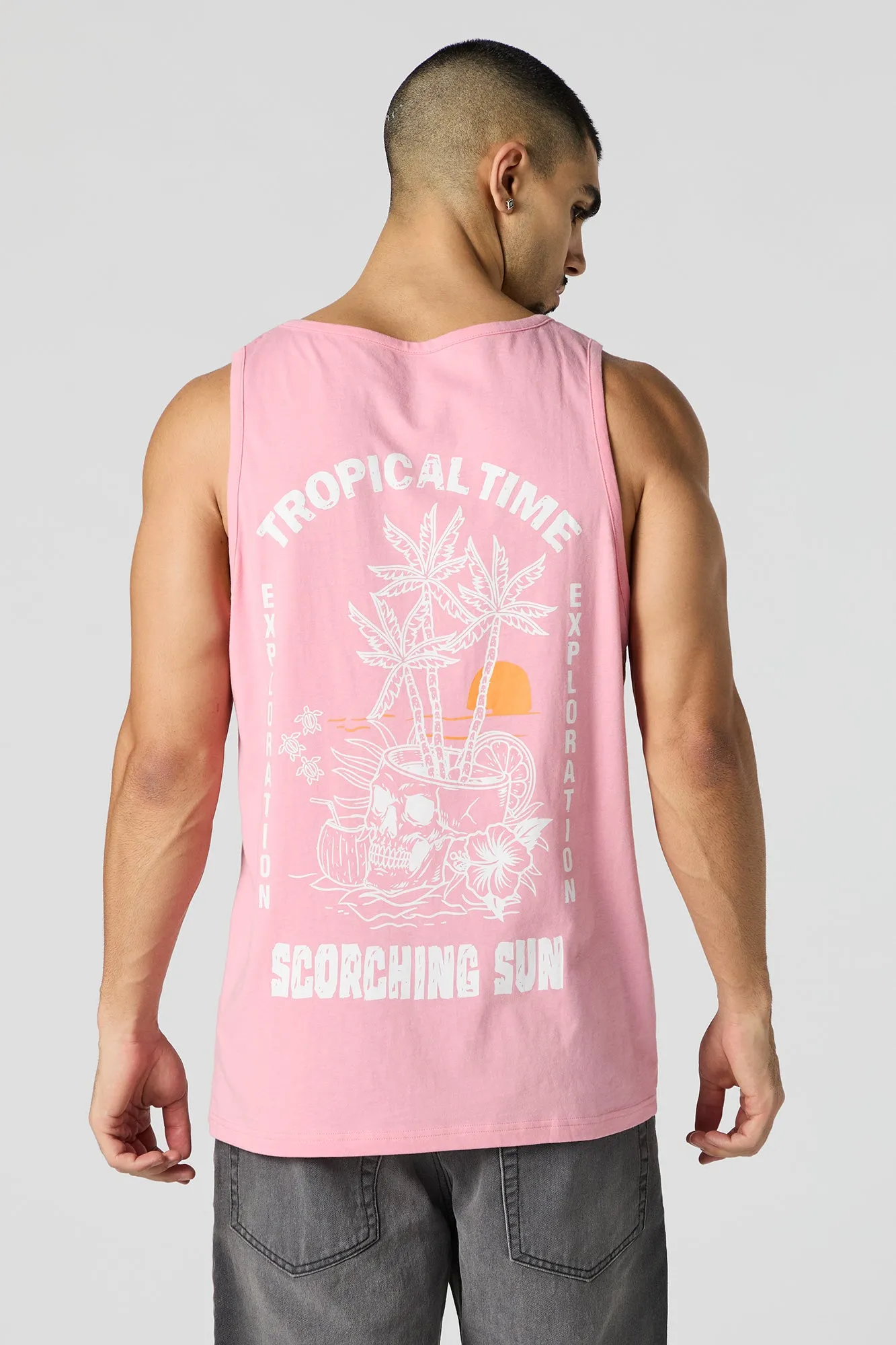 Tropical Time Graphic Tank sold by Urban Planet product image thumbnail 2