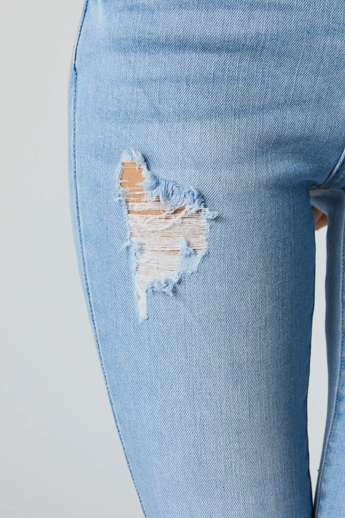 High Rise Distressed Cropped Skinny Jean sold by Urban Planet product image thumbnail 4