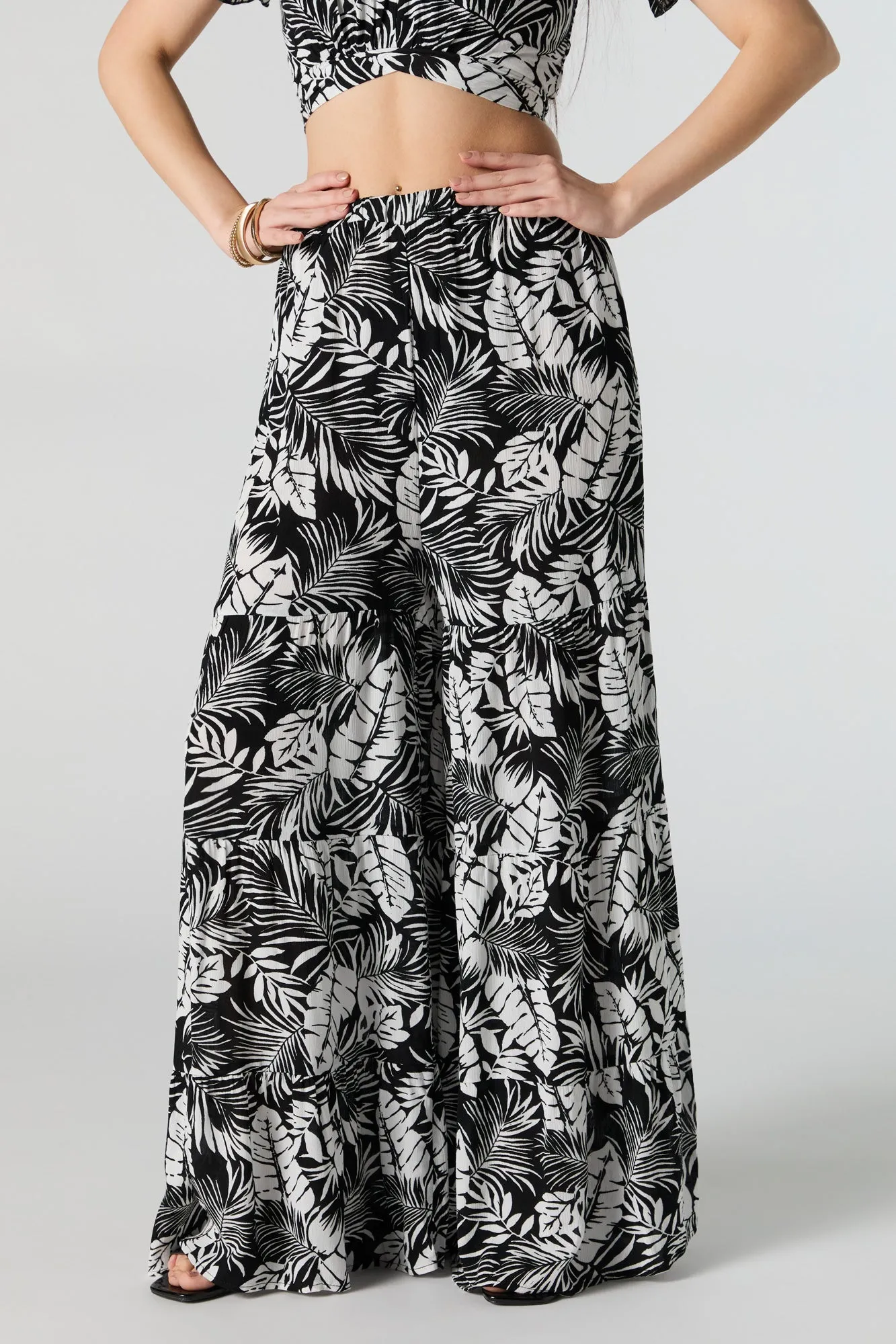 Palazzo volanté avec motif de feuilles sold by Urban Planet product image thumbnail 2