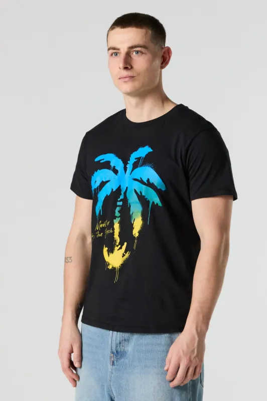 Meet Me at the Beach Graphic T-Shirt sold by Urban Planet