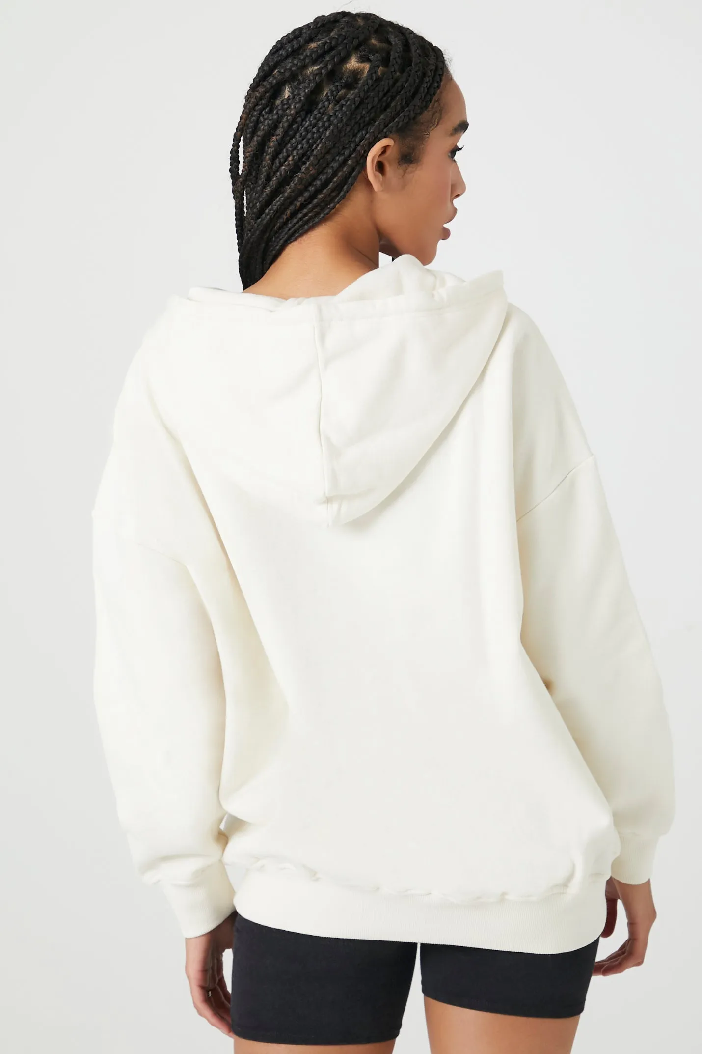 Haut à capuchon en molleton à imprimé Alaska Ski Club avec demi-fermeture à glissière sold by Urban Planet product image thumbnail 3