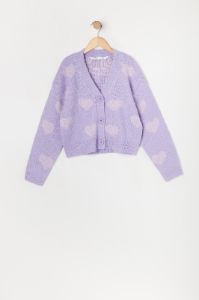Cardigan en tricot à imprimé Coeur pour fille sold by Urban Planet