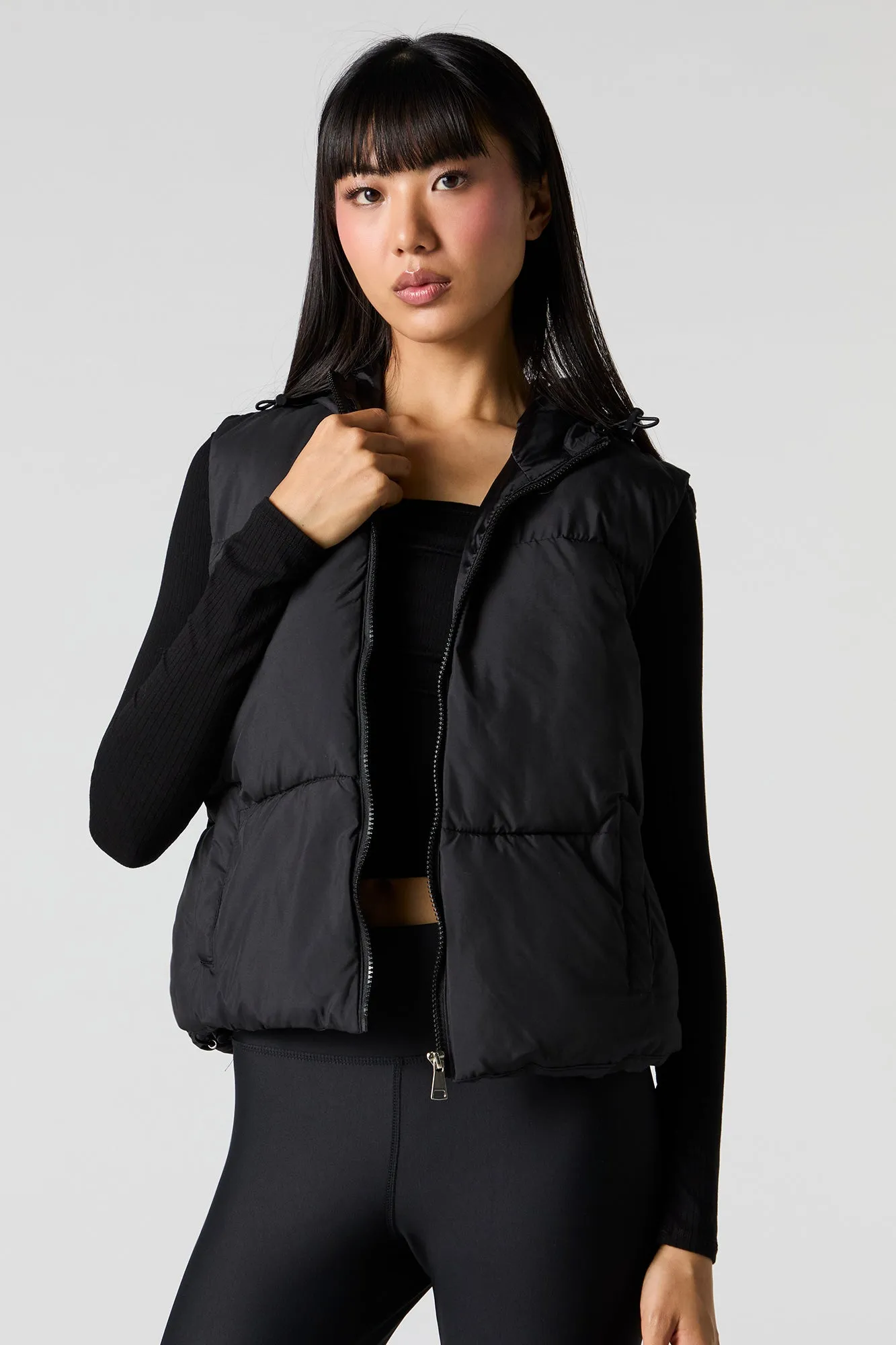 Hooded Puffer Vest sold by Urban Planet product image thumbnail 4