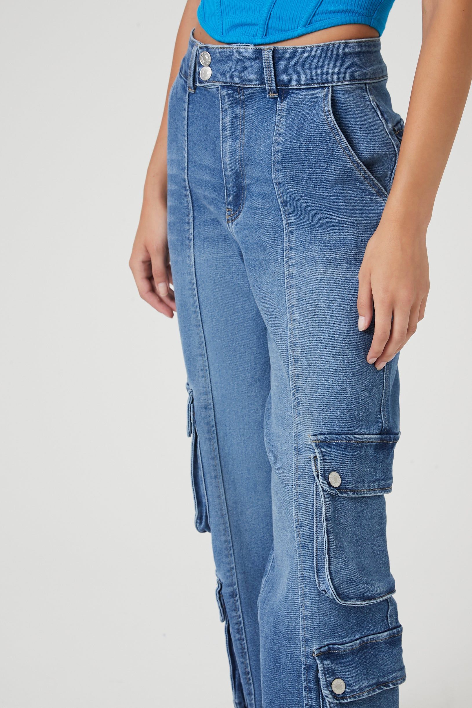 Pantalon de jogging en denim avec poches cargo multiples sold by Urban Planet product image thumbnail 5