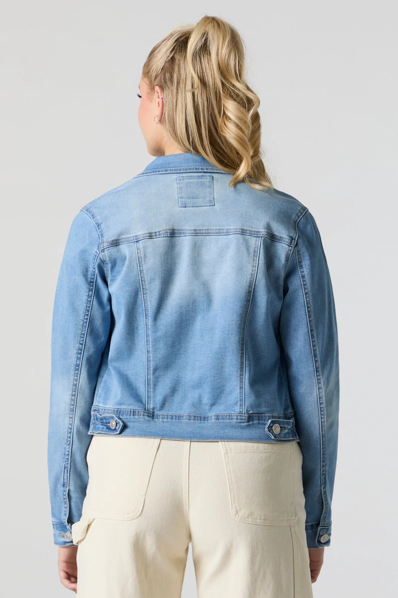 Cropped Denim Jacket sold by Urban Planet product image thumbnail 5