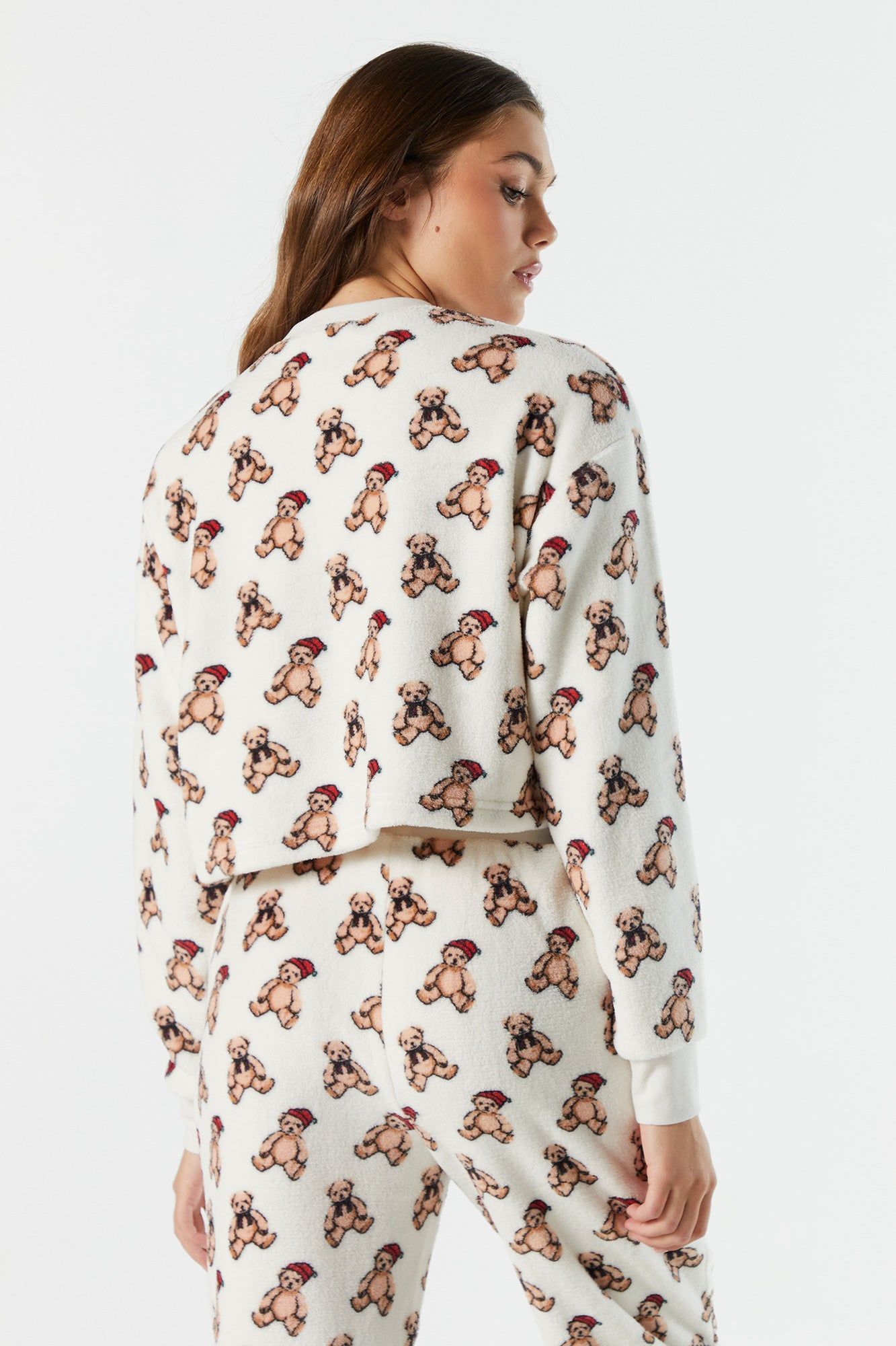 Plush Xmas Teddy Pajama Top sold by Urban Planet product image thumbnail 3