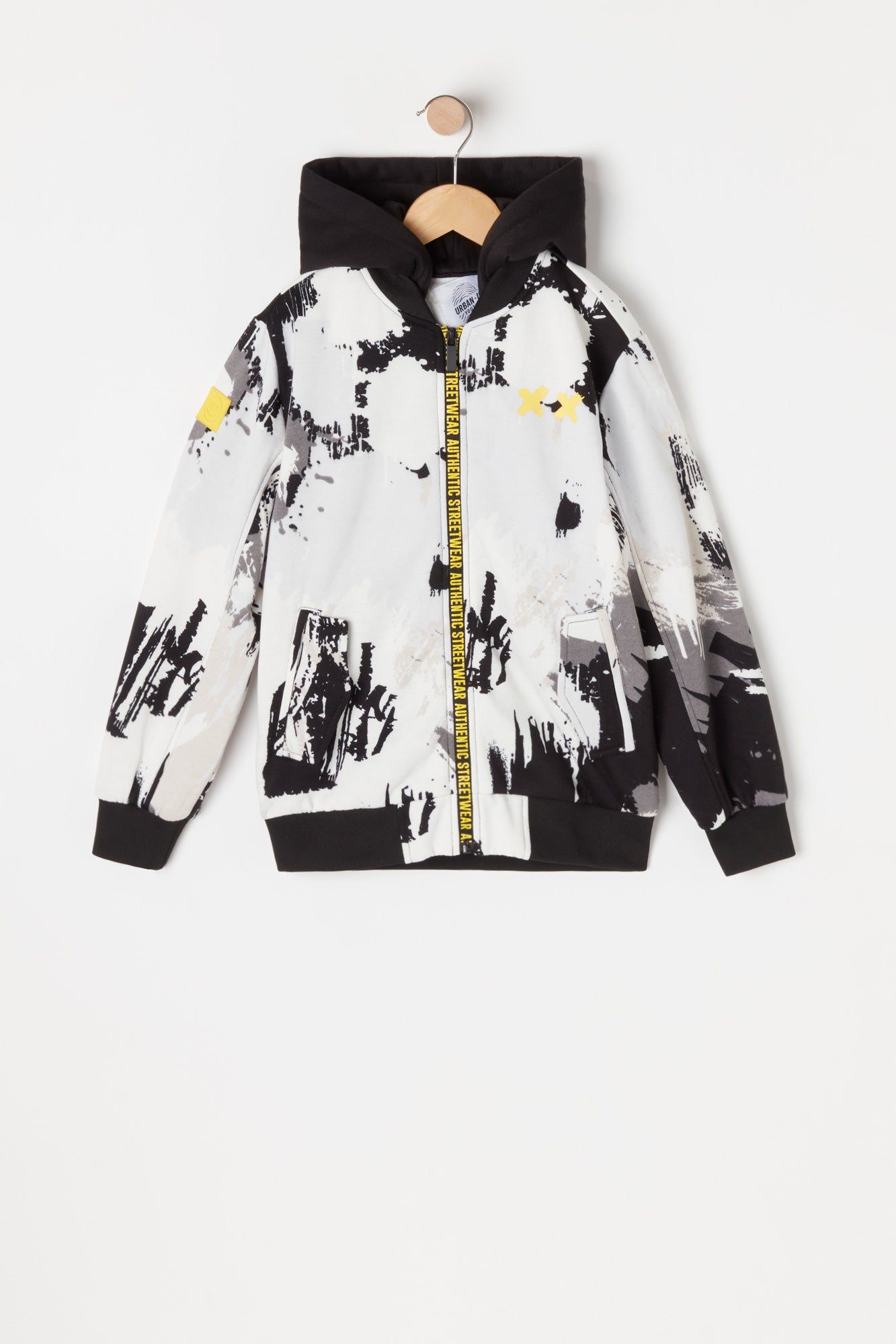 Boys Authentic Streetwear Graphic Paint Print Bomber Jacket sold by Urban Planet