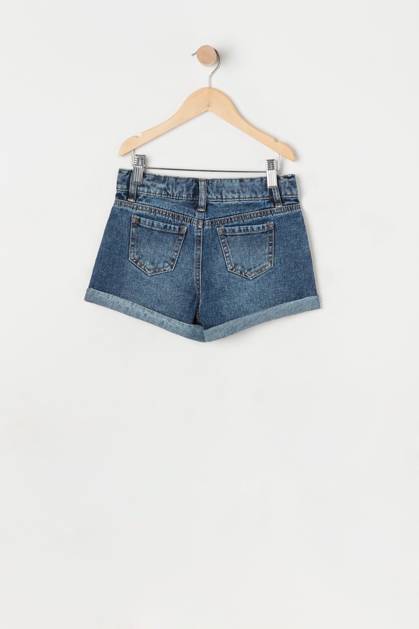 Girls Mom High-Rise Dark Wash Short sold by Urban Planet product image thumbnail 2