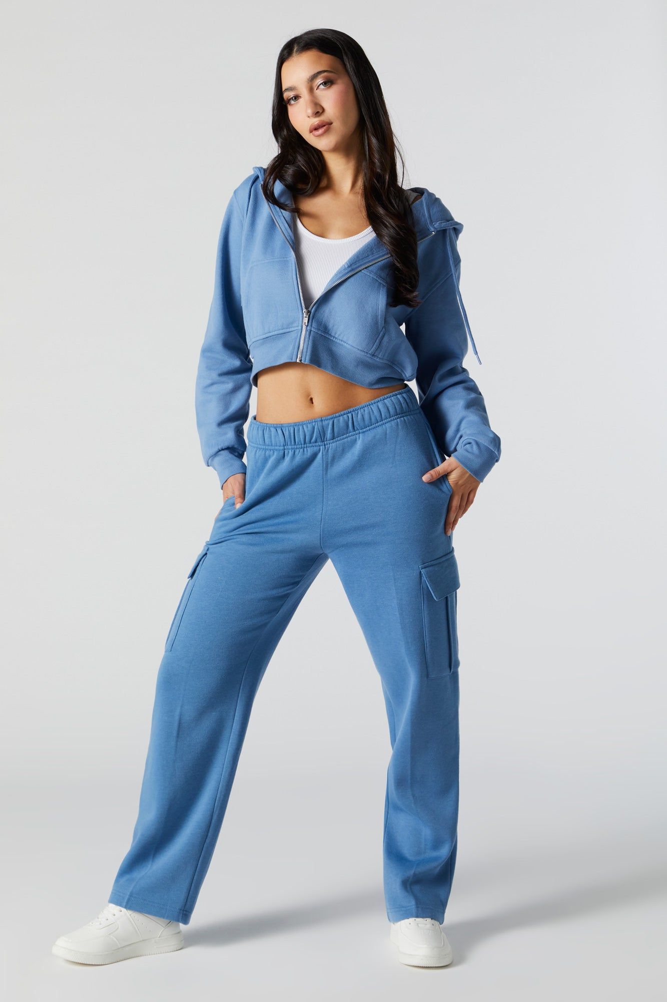 Fleece Wide Leg Cargo Pant sold by Urban Planet product image thumbnail 4