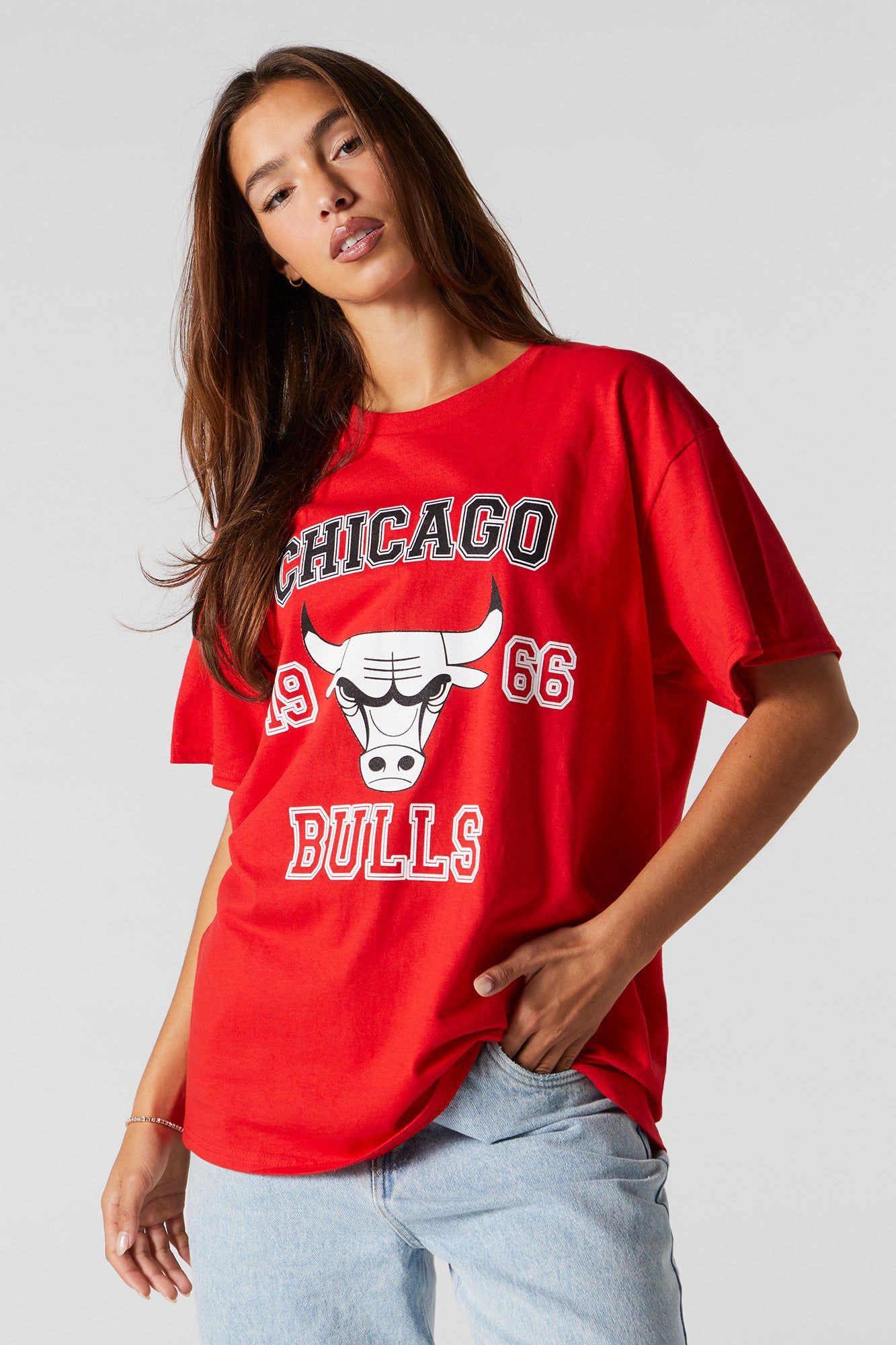 Chicago Bulls Graphic Boyfriend T-Shirt sold by Urban Planet