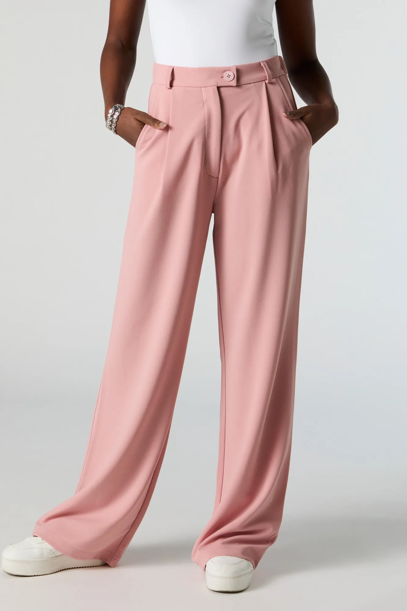 Crepe Straight Leg Dress Pant sold by Urban Planet product image thumbnail 2