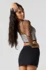 Pearl Mesh Long Sleeve Crop Top sold by Urban Planet