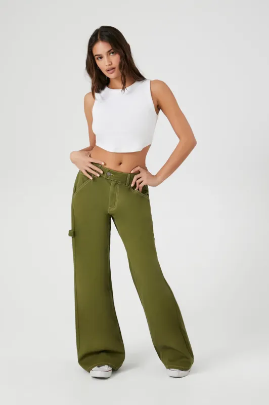High Rise Wide Leg Utility Pant sold by Urban Planet