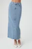Denim Column Maxi Skirt sold by Urban Planet
