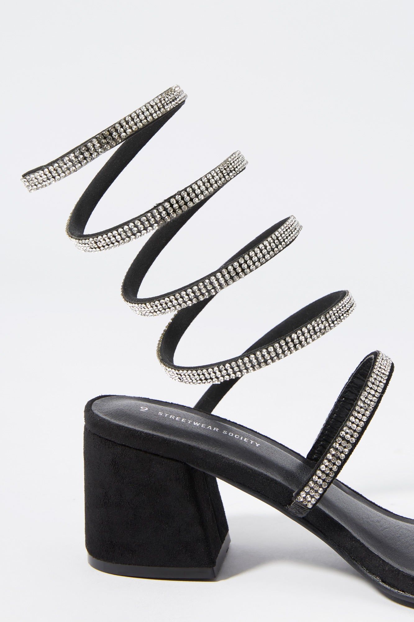 Rhinestone Wrap Up Block Heel sold by Urban Planet product image thumbnail 4