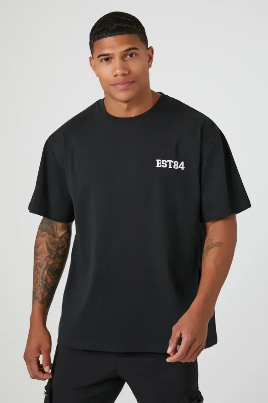 Embroidered EST84 Graphic T-Shirt sold by Urban Planet