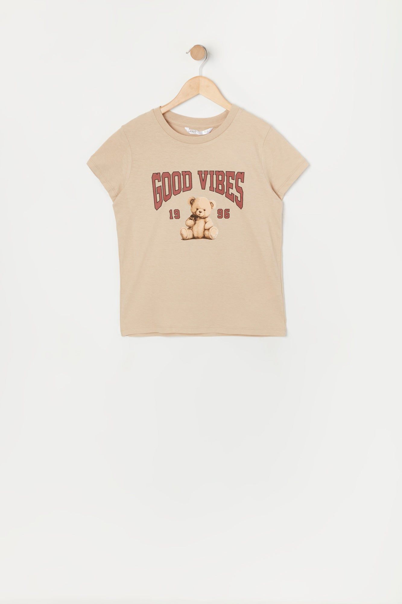 Girls Good Vibes Teddy Graphic T-Shirt sold by Urban Planet