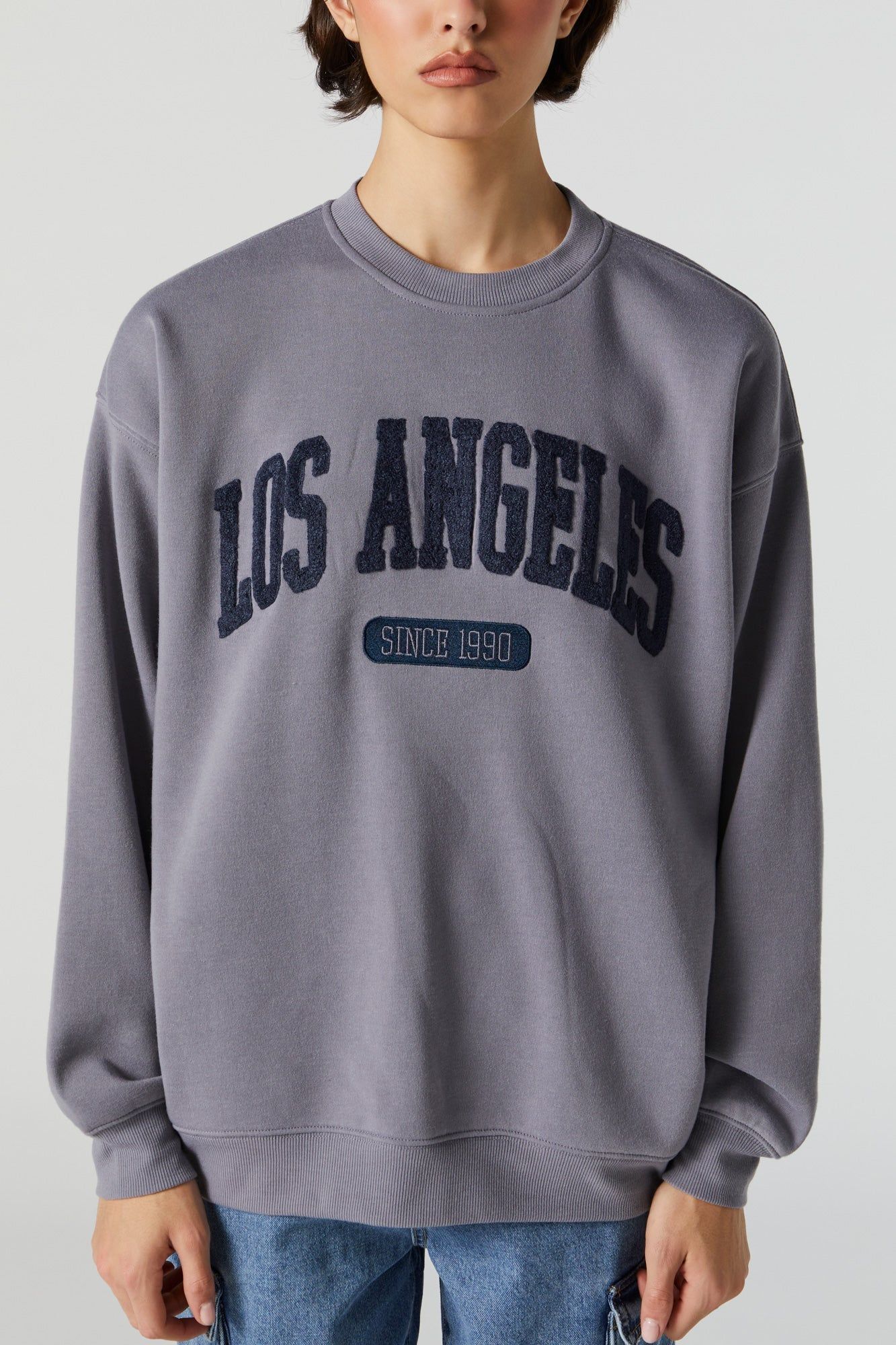 Los Angeles Chenille Embroidered Fleece Sweatshirt sold by Urban Planet product image thumbnail 4