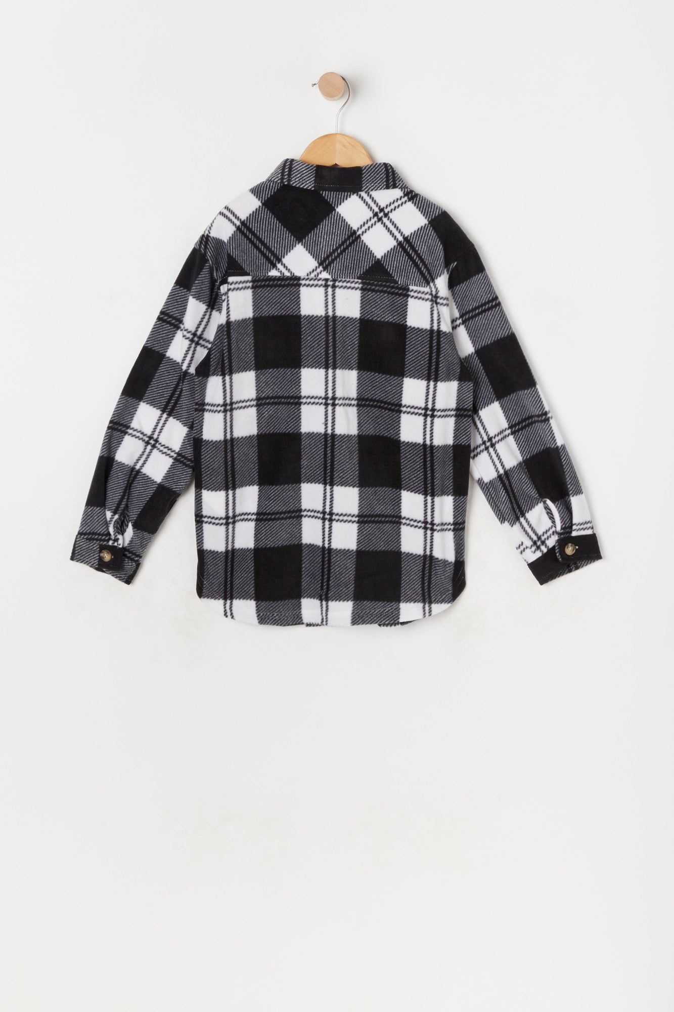 Girls Plaid Polar Fleece Shacket sold by Urban Planet product image thumbnail 2