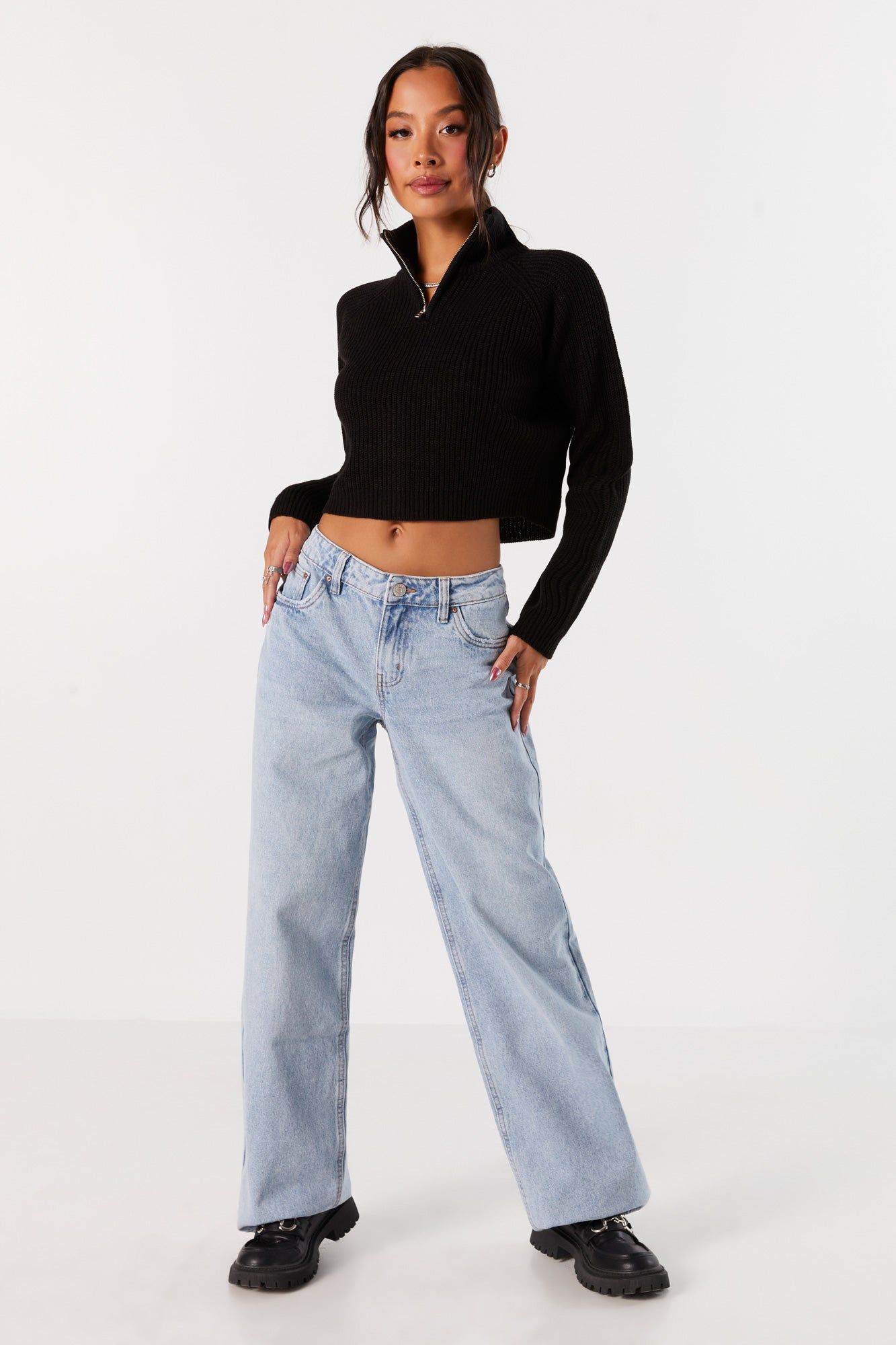 Half Zip Knit Sweater sold by Urban Planet product image thumbnail 3