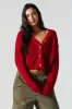 Knit Button-Up Cardigan sold by Urban Planet