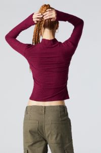 Mock Neck Long Sleeve Top sold by Urban Planet