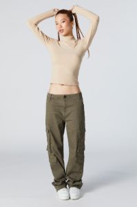 Mock Neck Long Sleeve Top sold by Urban Planet