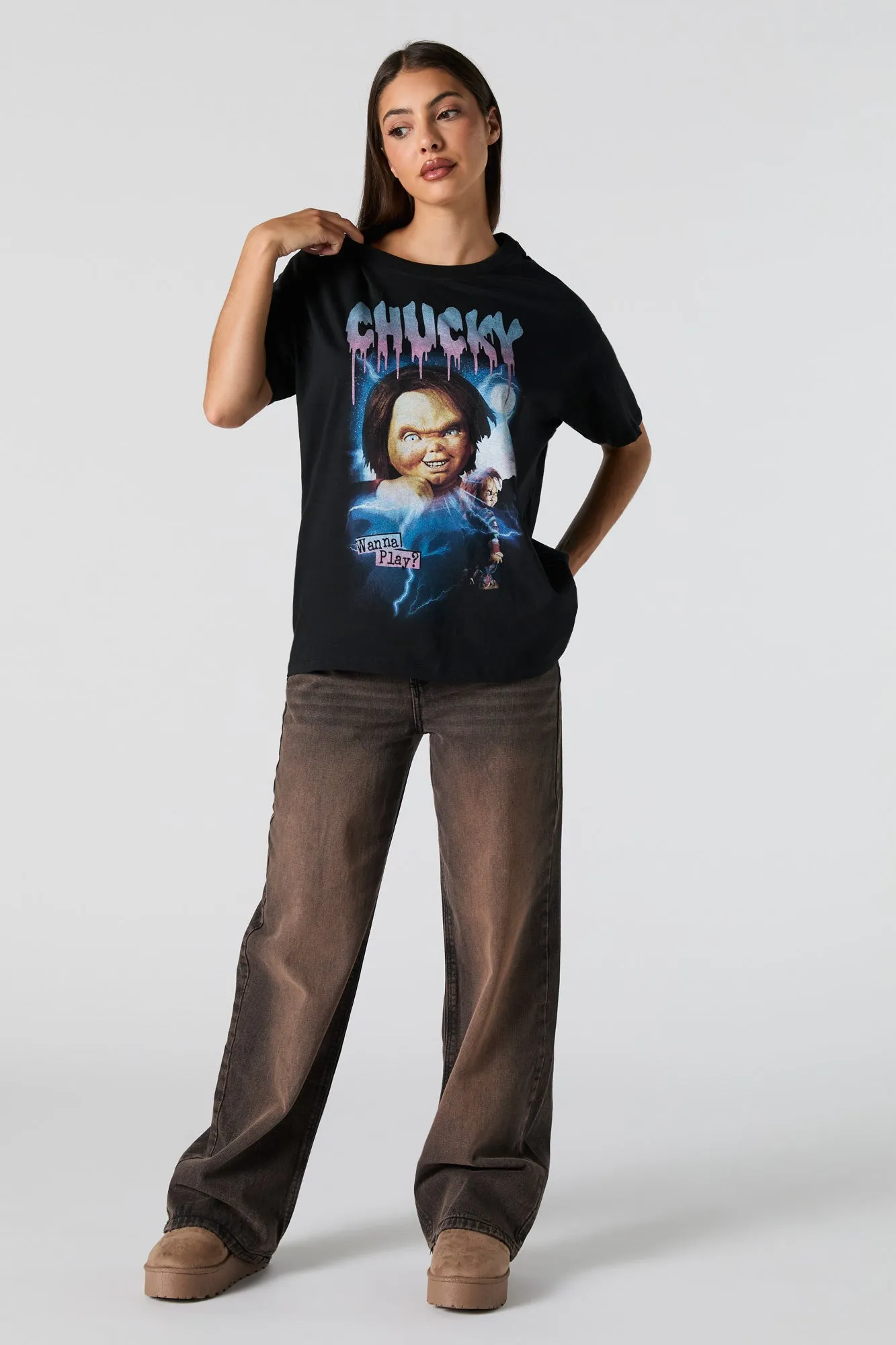 Chucky Graphic Boyfriend T-Shirt sold by Urban Planet product image thumbnail 3