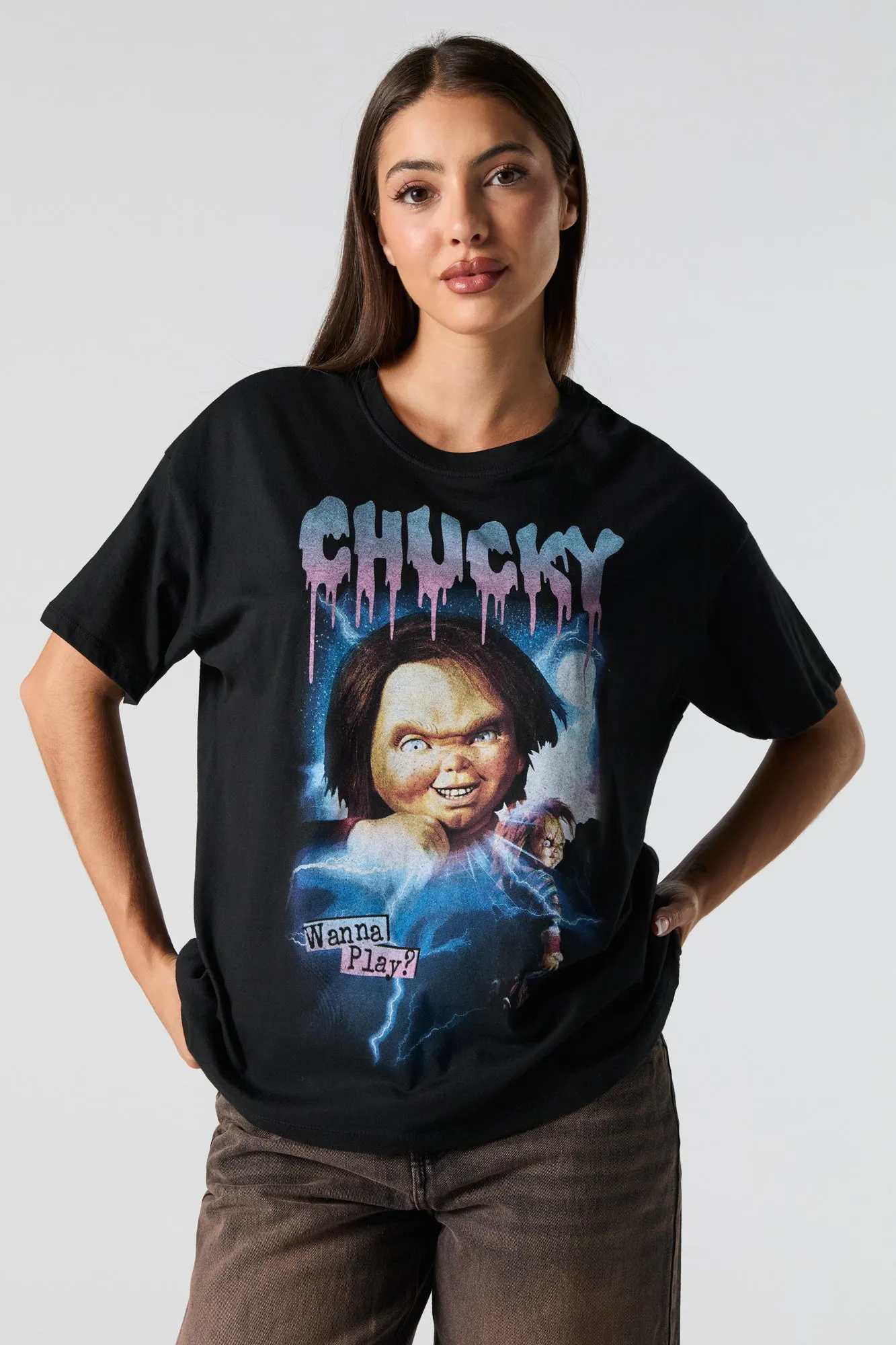 Chucky Graphic Boyfriend T-Shirt sold by Urban Planet