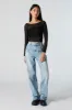 Medium Vintage Wash High Rise Wide Leg Jean sold by Urban Planet