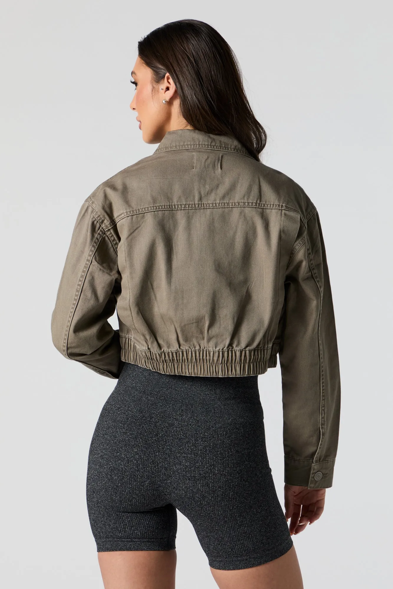 Zip-Up Cargo Bomber Jacket sold by Urban Planet product image thumbnail 5
