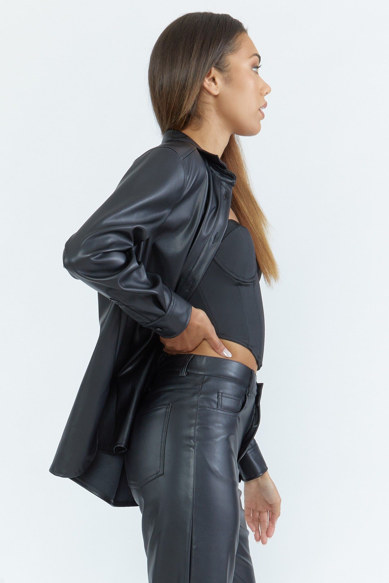 Faux Leather Shacket sold by Urban Planet product image thumbnail 3