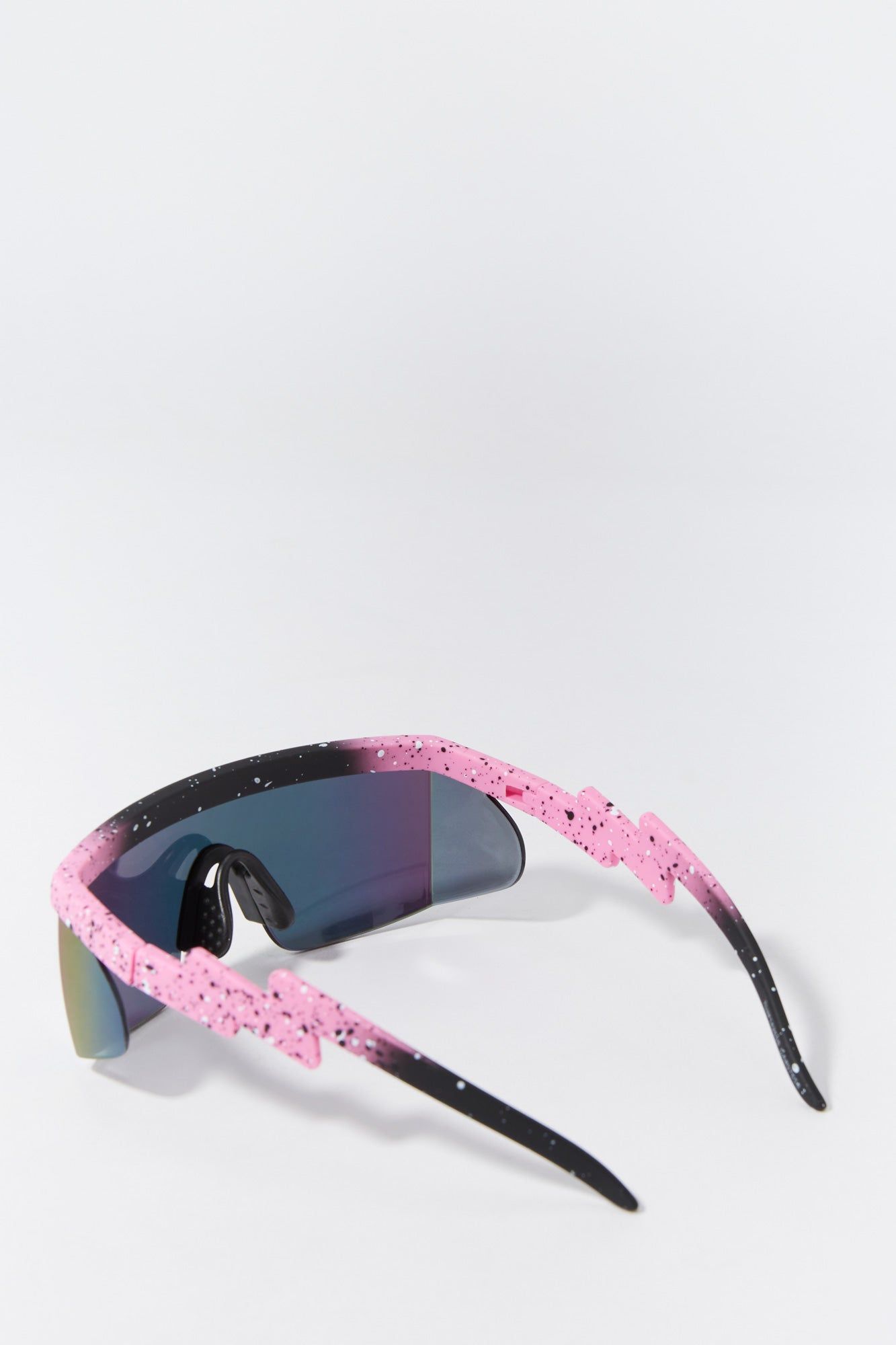 Pink Lightning Arm Soft Touch Shield Sunglasses sold by Urban Planet product image thumbnail 2