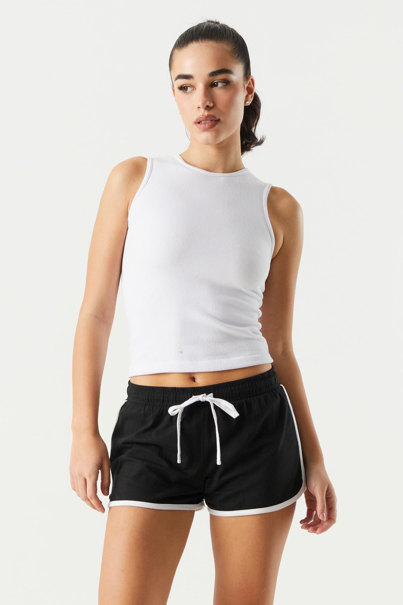 Drawstring Solid Dolphin Short sold by Urban Planet