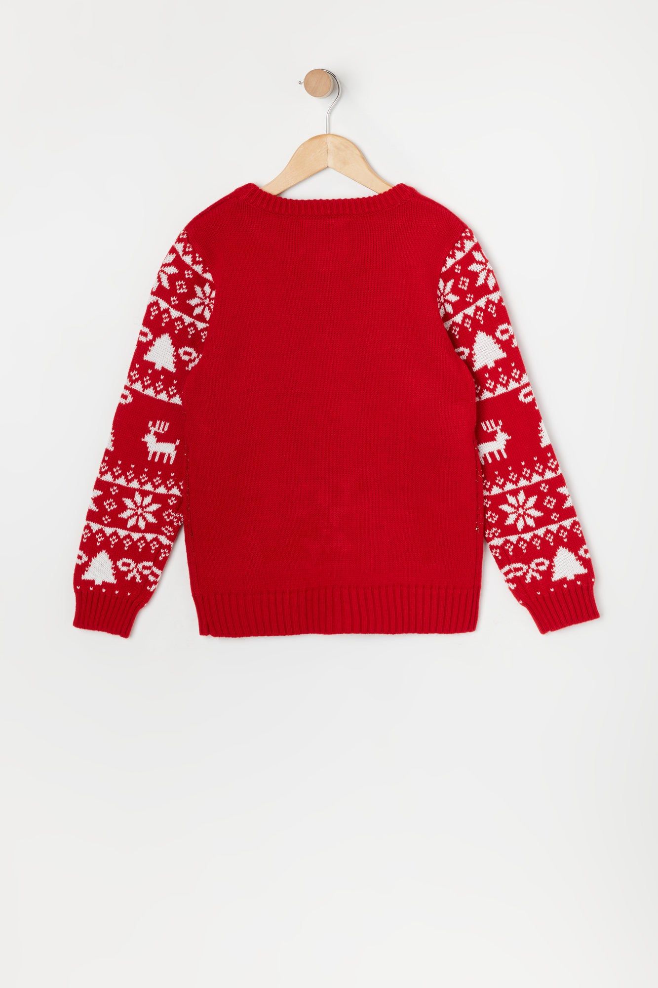 Girls Red Teddy Bear Xmas Sweater sold by Urban Planet product image thumbnail 2