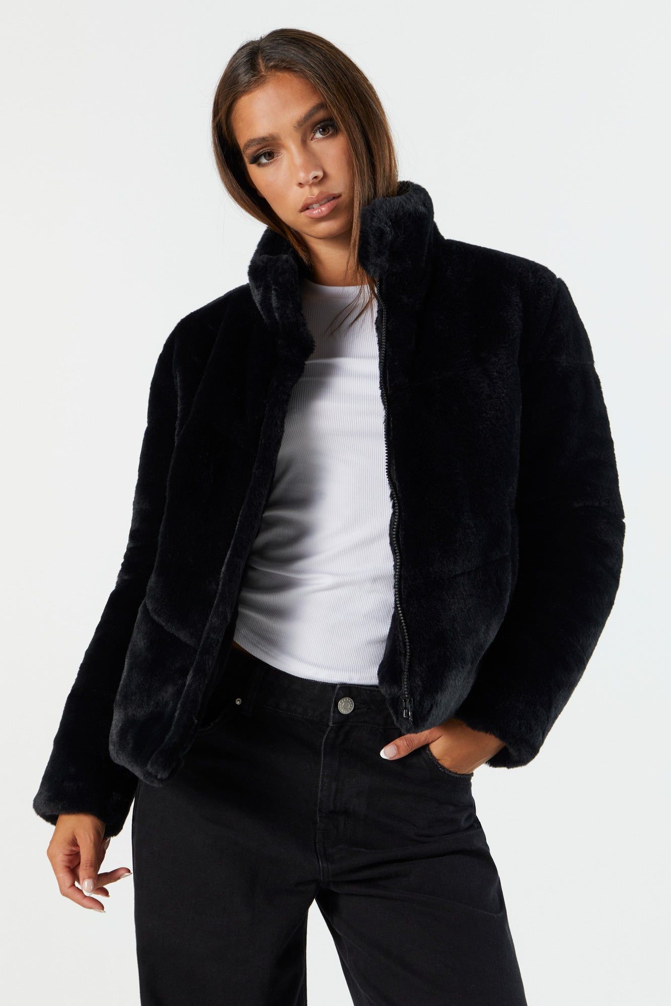 Blouson en peluche avec fermeture à glissière sold by Urban Planet product image thumbnail 4