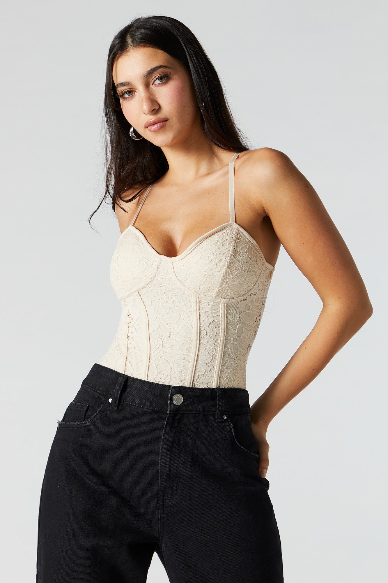 Lace Corset Bodysuit sold by Urban Planet product image thumbnail 4