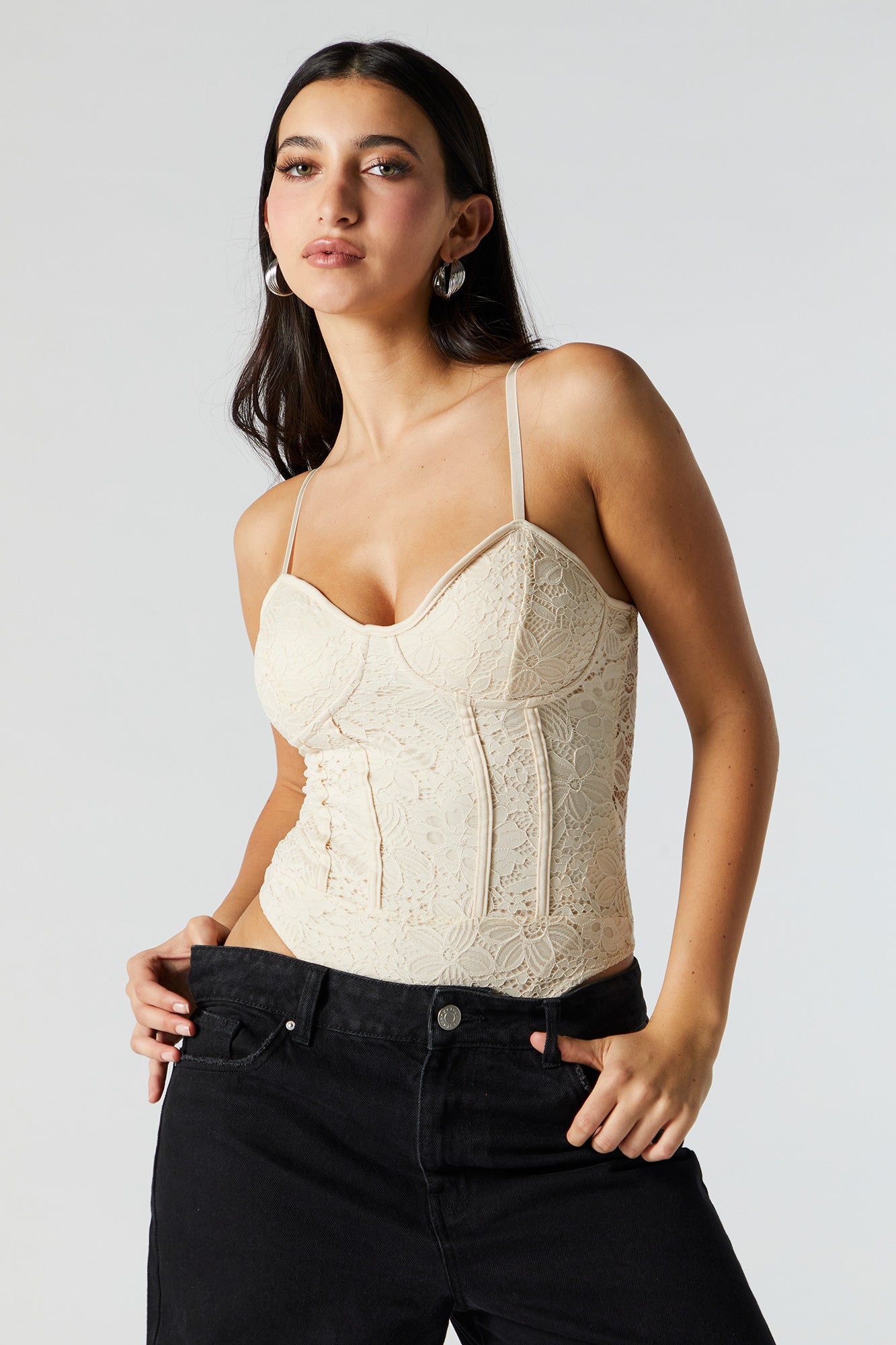 Lace Corset Bodysuit sold by Urban Planet